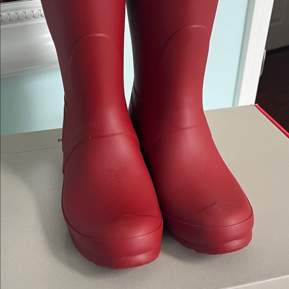 Hunter Deep Red Waterproof Boots - Picture 3 of 11